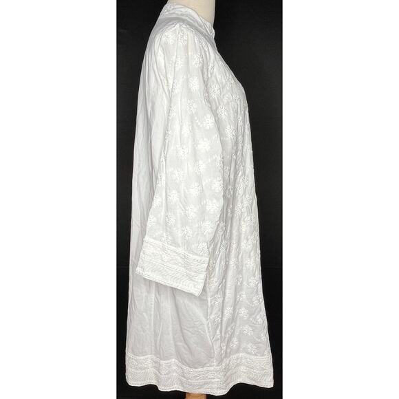 Soft Surroundings women's tunic dress textured 3/4 sleeve knee length pockets 3X - Picture 6 of 15